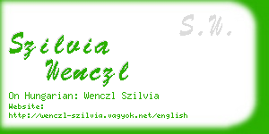 szilvia wenczl business card